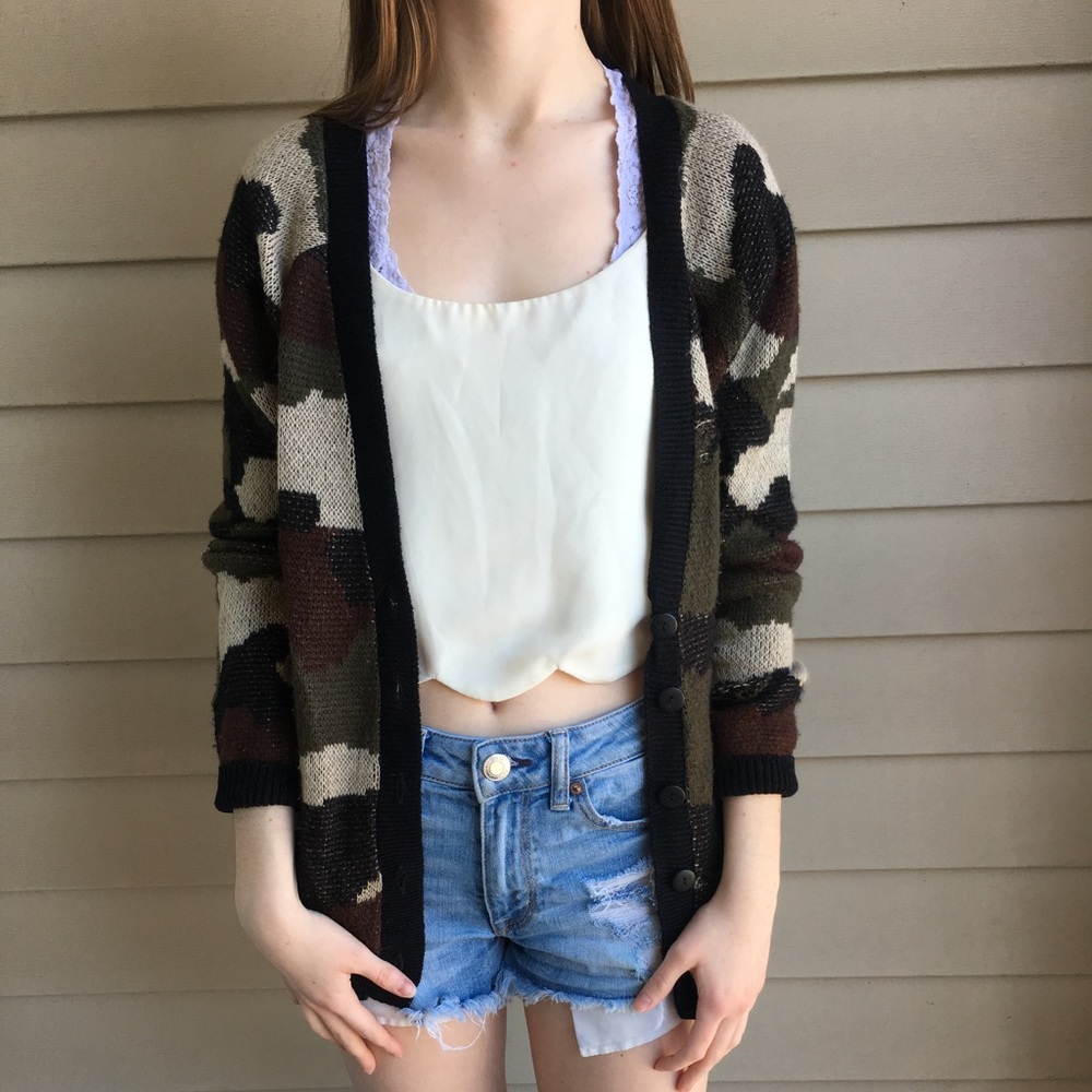 Camo style cardigan